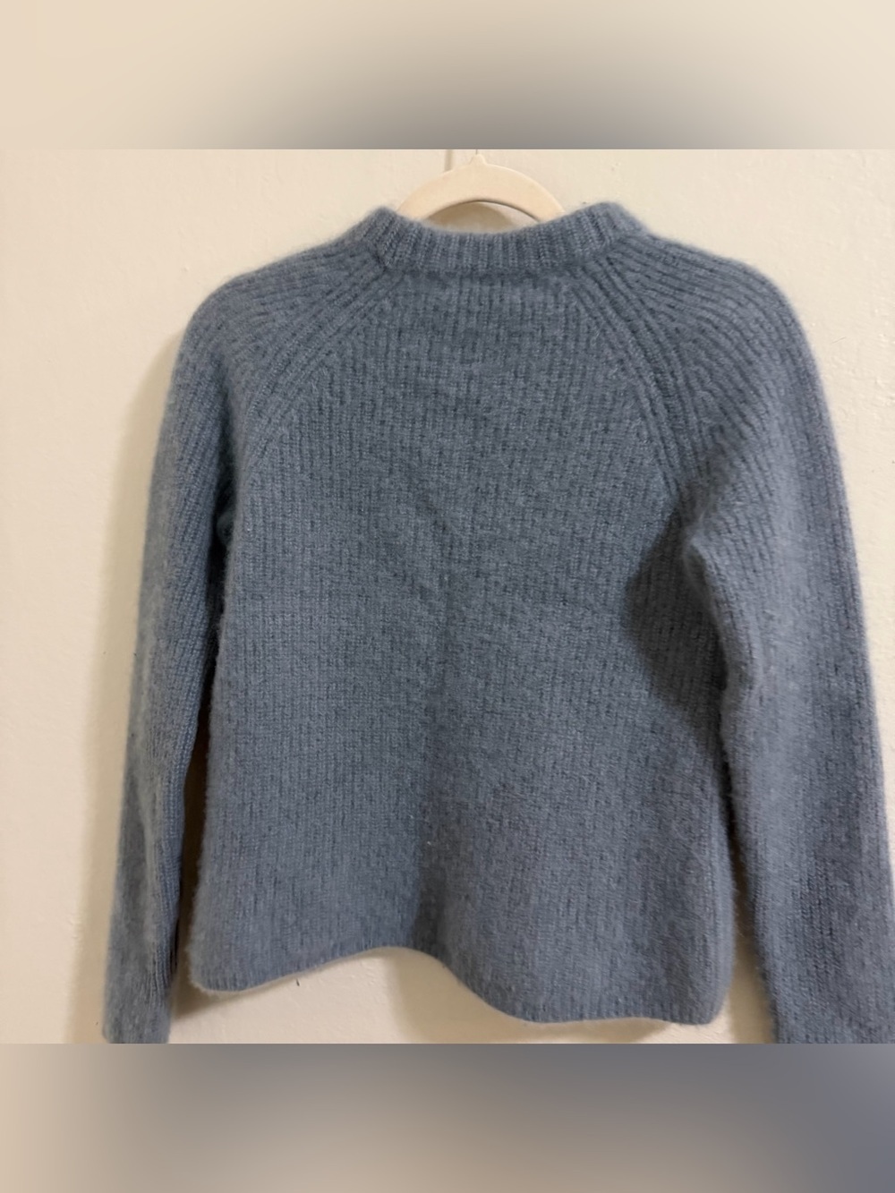 Quince Mongolian Cashmere Fisherman Crewneck size XS Dusty Blue Relaxed fit - Picture 10 of 10